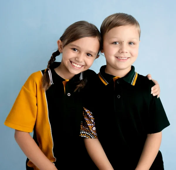 Queensland school photography portrait of two smiling students