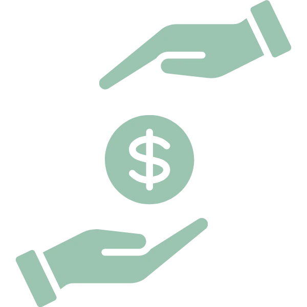 Fundraiser coin donation icon for school fundraising